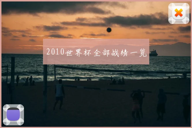 2010世界杯全部战绩一览